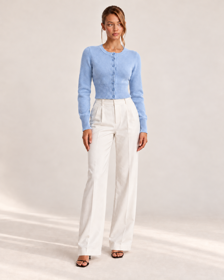 ARIELLE Sculpted Rib Cardigan Slim