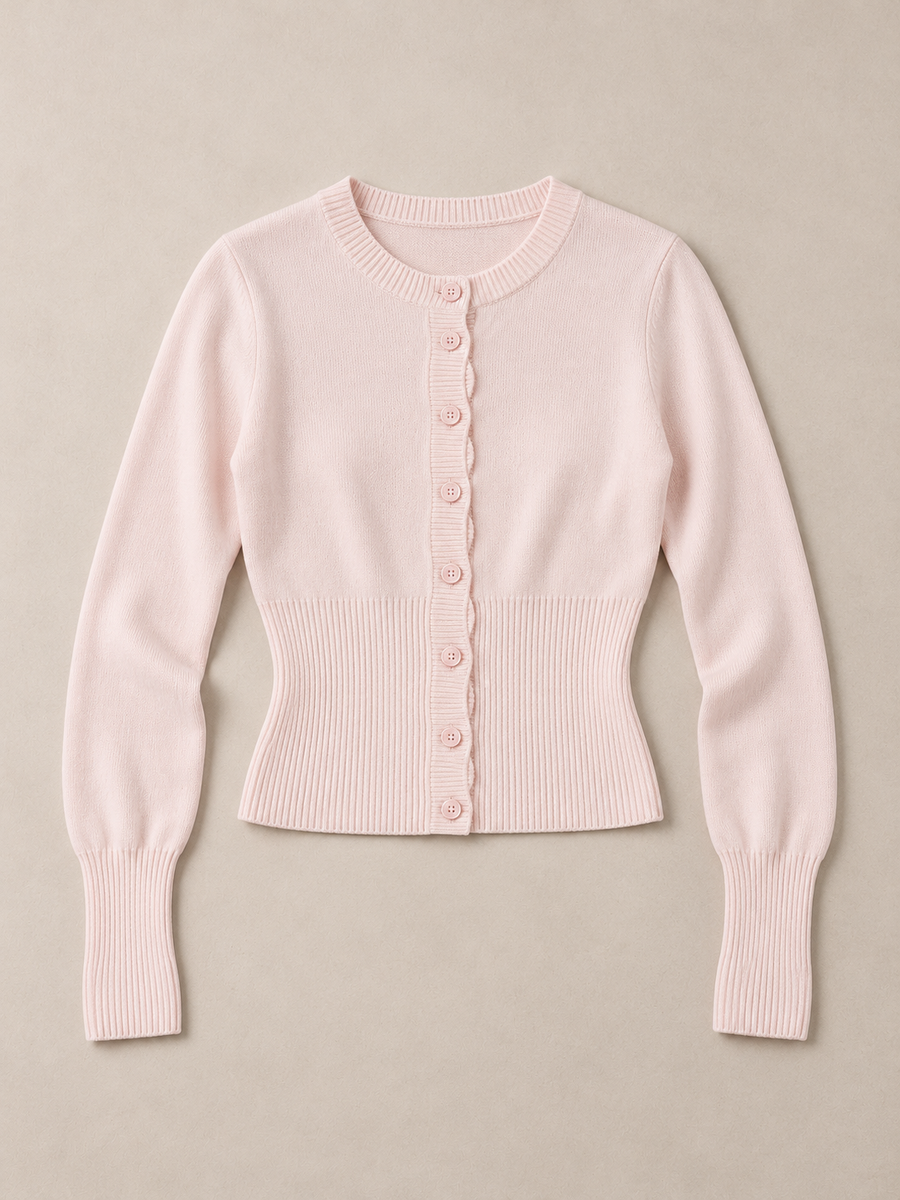ARIELLE Sculpted Rib Cardigan Slim
