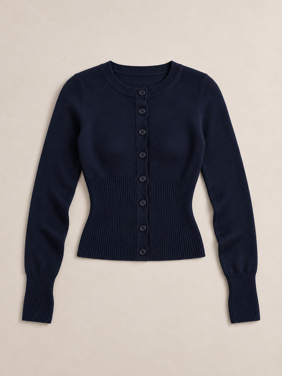 ARIELLE Sculpted Rib Cardigan Slim