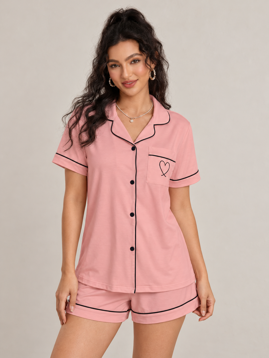 ARIELLE Kurzarm-Pyjama-Set mit Shorts