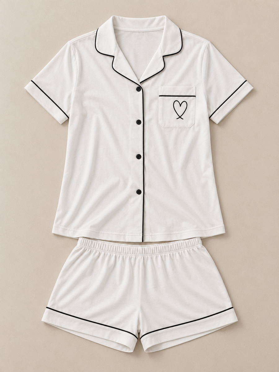 ARIELLE Kurzarm-Pyjama-Set mit Shorts