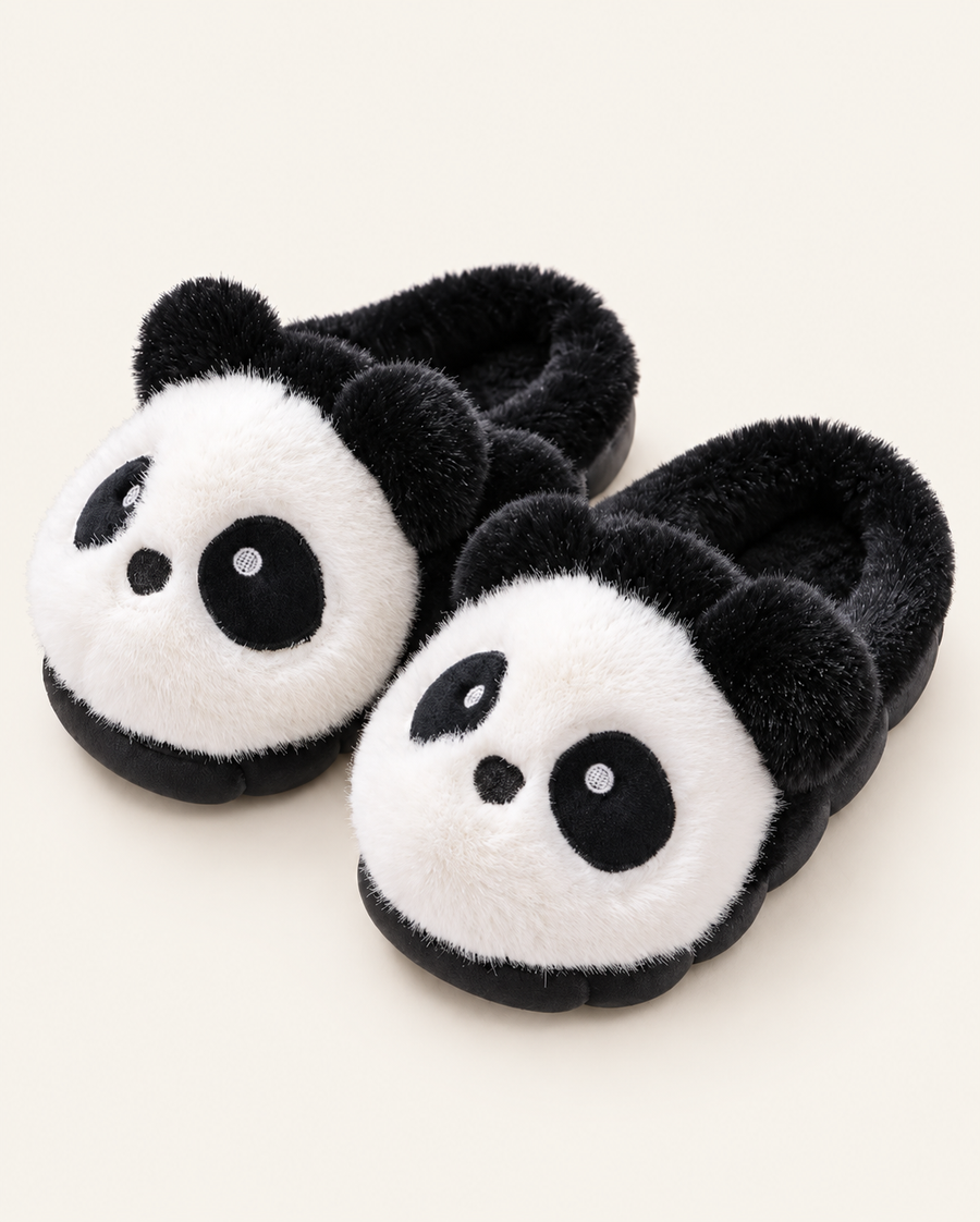 ARIELLE Panda Fluffy Slippers